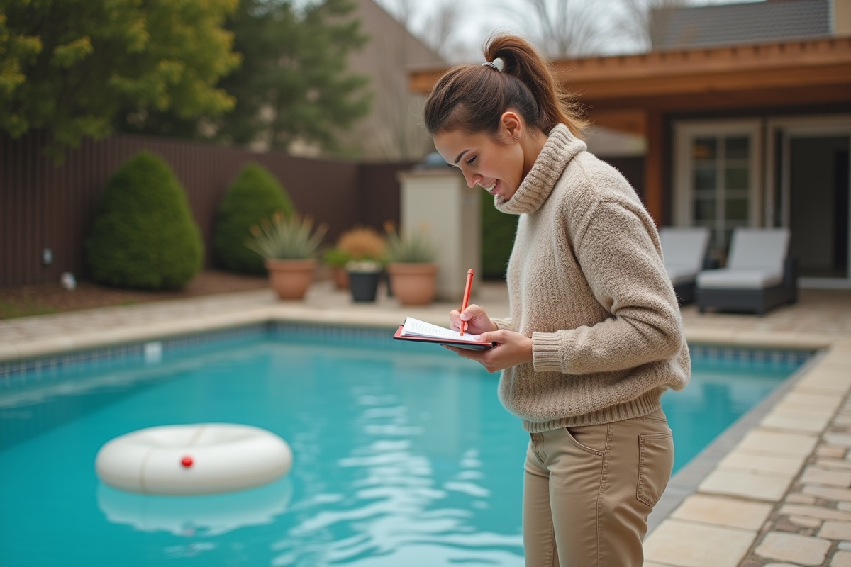 Femme contrôlant un dispositif d
